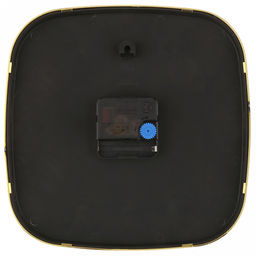 Часы настенные "Эдем" 21,3х21,3х4см, мягкий ход, циферблат синий; цифры арабские, золотой; корпус пластик, золотой; в коробке (Китай)