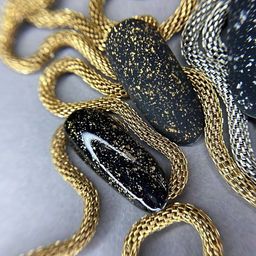 Gold Flake Топ прозрачный с золотыми хлопьями без л/с. - Patrisa nail фото 2