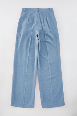 Limited Edition Ac?k Mavi Straight/Duz Kesim Dokuma Kumas Pantolon TWOAW23PL00401
