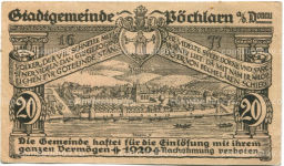 20 геллеров 1920 года Австрия Пёхларн (нотгельд)