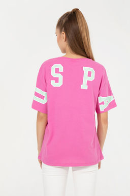 Kad_n Pembe Bisiklet Yaka Ti__rt