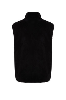 Trendyolmilla Man Siyah Regular Fit Dik Yaka Kumas Bloklu Pelus K?sl?k Yelek TMNAW24YE00000  фото 8