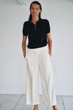 PANTAL?N CROPPED ZW COLLECTION / Crudo - Zara фото 2