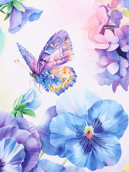 Цена за 2 шт. Пакет подарочный ламинированный вертикальный Мир фиалок, 18?22.3?10 см