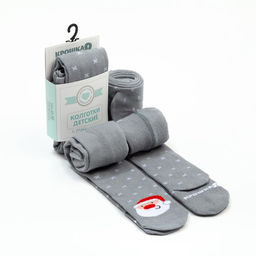 Колготки Крошка Я «Санта», серый, рост 68-74 см