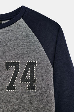 STUDDED NUMBER T-SHIRT - Zara фото 14