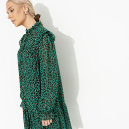 Платье с анималистичным принтом Тонкий комплимент (green) - Charutti фото 4