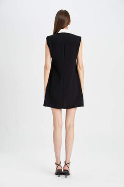 Тканое мини-платье без рукавов - Defacto фото 6