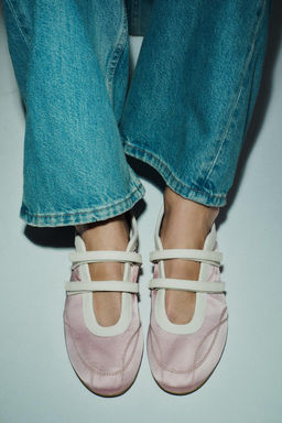 SATIN EFFECT TOPSTITCHED BALLERINAS - Zara фото 13