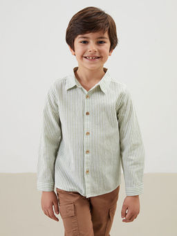 Uzun Kollu ?izgili Erkek Bebek G?mlek