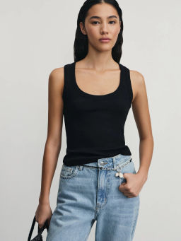 Базовый топ в рубчик / Zarina