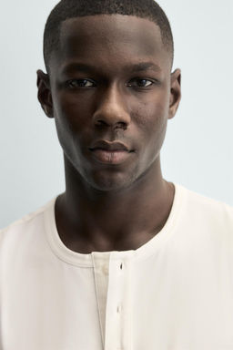 HENLEY NECK T-SHIRT - Zara фото 13