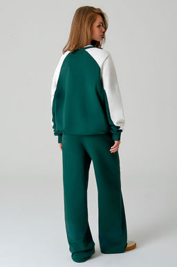 Арт. 2-541 Костюм женский с брюками 44-50 (4 шт) Цвет:изумруд,белый - Калинка фото 3
