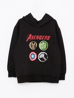 Kap??onlu Avengers Bask?l? Uzun Kollu Erkek ?ocuk Sweatshirt - Waikiki фото 3