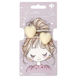 Набор резинок для волос арт. 71848 / 10 СЕРДЕЧКИ (в наборе: 2шт., б/р, вулканизированная резина, пол