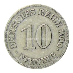 10 пфеннигов 1900 года E Германия