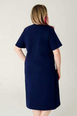 Арт. 4160 Домашняя туника женская 52-60 (5 шт) Цвет:темно-синий - Калинка фото 2