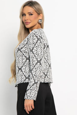 Жакет Парижское вдохновение (черно-белый) Б14928-10М