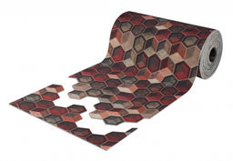 Коврик-дорожка SHAHINTEX DIGITAL PRINT (17) Куб 100х1000 бордовый