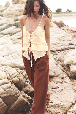 RUFFLED KNIT TOP - Zara фото 11