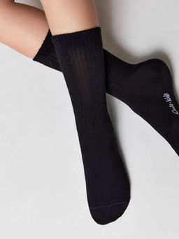 Цена за 2 пары CONTE-KIDS Удлиненные носки ACTIVE черный