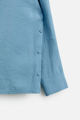 SHIRT WITH SIDE BUTTONS - Zara фото 30
