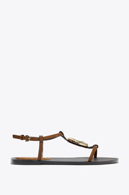 FLAT SANDALS WITH METAL EMBELLISHMENT - Zara фото 9