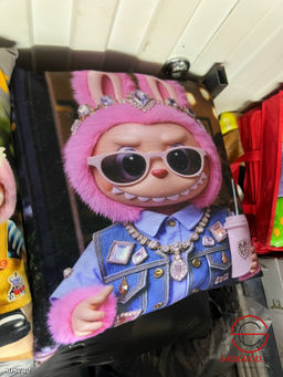 Подушка лабубу, мягкая пушистая, двухстороннее