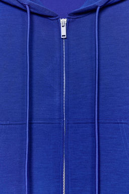 SUDADERA INTERLOCK CAPUCHA / Azul?n - Zara фото 9