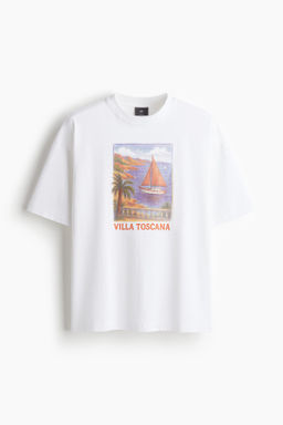 Camiseta con estampado Oversized Fit - H&m фото 3