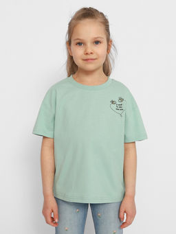 CRB wear/CSKG 63650-37 Футболка для девочки,зеленый/Ex.Cherubino