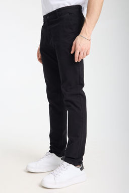 Siyah Slim Fit Basic Chino Esnek Gabardin Pantolon TMNSS25PL00018
