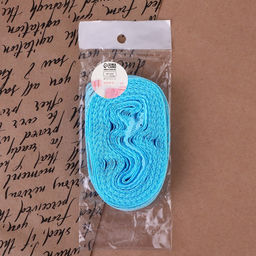 Кружево капроновое, 22 мм, 10±1 м, цвет голубой