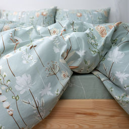 КПБ 2,0 спальный (с простыней на резинке 160х200х25, 2 наволочки 50х70), Ботанический сад ВБ Пододеяльник на молнии 177х217; простыня на резинке 160х200х25, наволочка 50х70 - 2шт. - Традиция фото 17