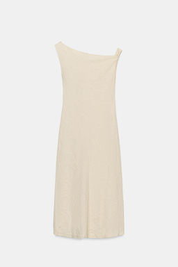 VESTIDO JACQUARD PLIEGUES / Crudo - Zara фото 7