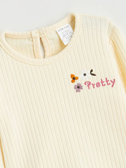 ?i?ek Nak??l? K?z Bebek Bluz ve Tayt