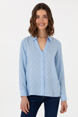 Kad_n A__k Mavi Uzun Kollu G_mlek Sepette S_rpriz _ndirim