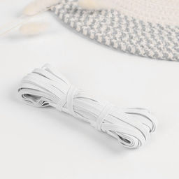 Цена за 5 шт. Резинка бельевая, 6 мм, 10±1 м, белая