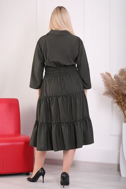 Уценка- платье женское темно-зеленого цвета нарядное, подробнее в характеристиках - Almond фото 6