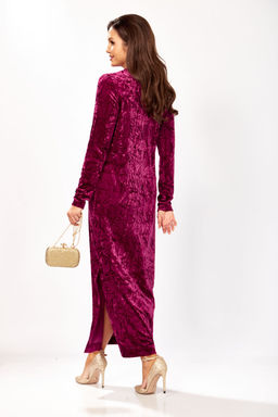 Платье Gizart 5339/1 брусничный жатка