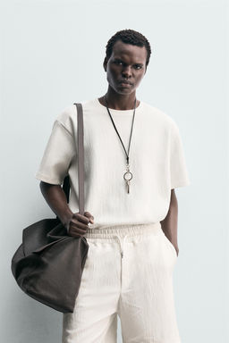 TEXTURED RELAXED FIT T-SHIRT - Zara фото 9