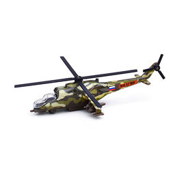 Модель металл Вертолет, 15 см, (откр. каб., подв..дет.,) инерц., в коробке