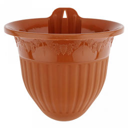 Кашпо для цветов пластмассовое Лозанна 2л, 19х18,5х16см, настенное крепление, полипропилен, терракотовый (Россия) - Домашняя мода фото 9
