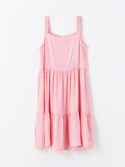 Kare Yaka ?i?ekli K?z ?ocuk Elbise - Waikiki фото 2