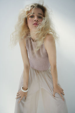 Top de punto metalizado - H&m фото 5