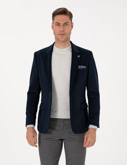Lacivert Slim Fit Ceket