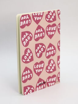 Блокнот (А5) "Love writings hearts", pink (14.5х21 см)