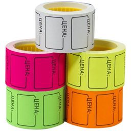 Цена за 2 шт. Этикетки OfficeSpace "ЦЕНА" 35*25мм в рулоне, желтые 200шт. (Spt_4186)