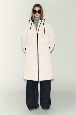 LONG RUBBERISED HOODED WINDPROOF ANORAK