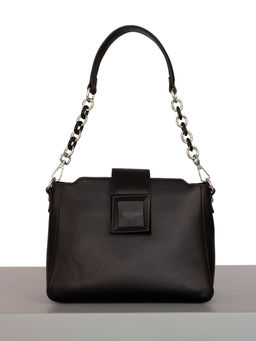 LACCOMA сумка Y1444-черный натуральная кожа полиэстр